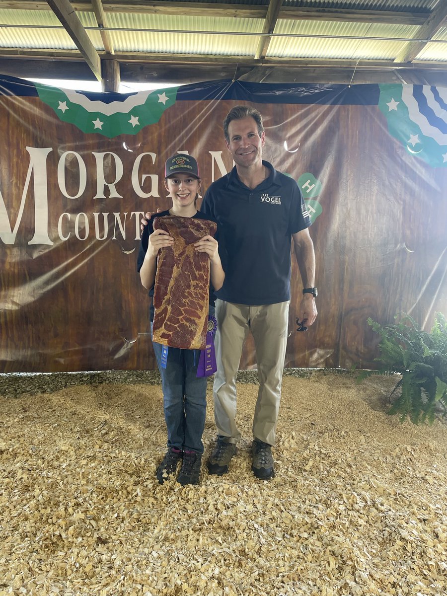 VoteJakeVogel's tweet photo. Great to see everyone this weekend at the Morgan County Fair Livestock Auction and the St. Martin’s Parish Picnic! I also had the chance to visit with voters in Tipton and Versailles. Thank you to everyone who took the time to chat. https://t.co/Kb0HGXuyi9