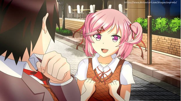 McSukicompendum's tweet photo. Summer uniform #DDLC https://t.co/LfhYkLd08j