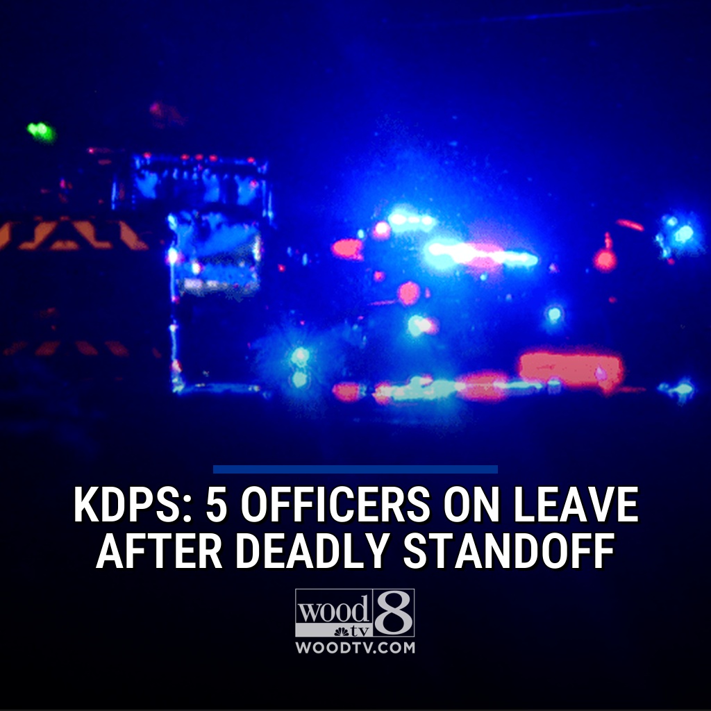 WOODTV's tweet photo. Five members of the Kalamazoo Department of Public Safety have been placed on administrative leave following an hourslong standoff in Augusta this weekend that left one man dead.

https://t.co/LUPZ6krd6s https://t.co/JgNtQLu7hz