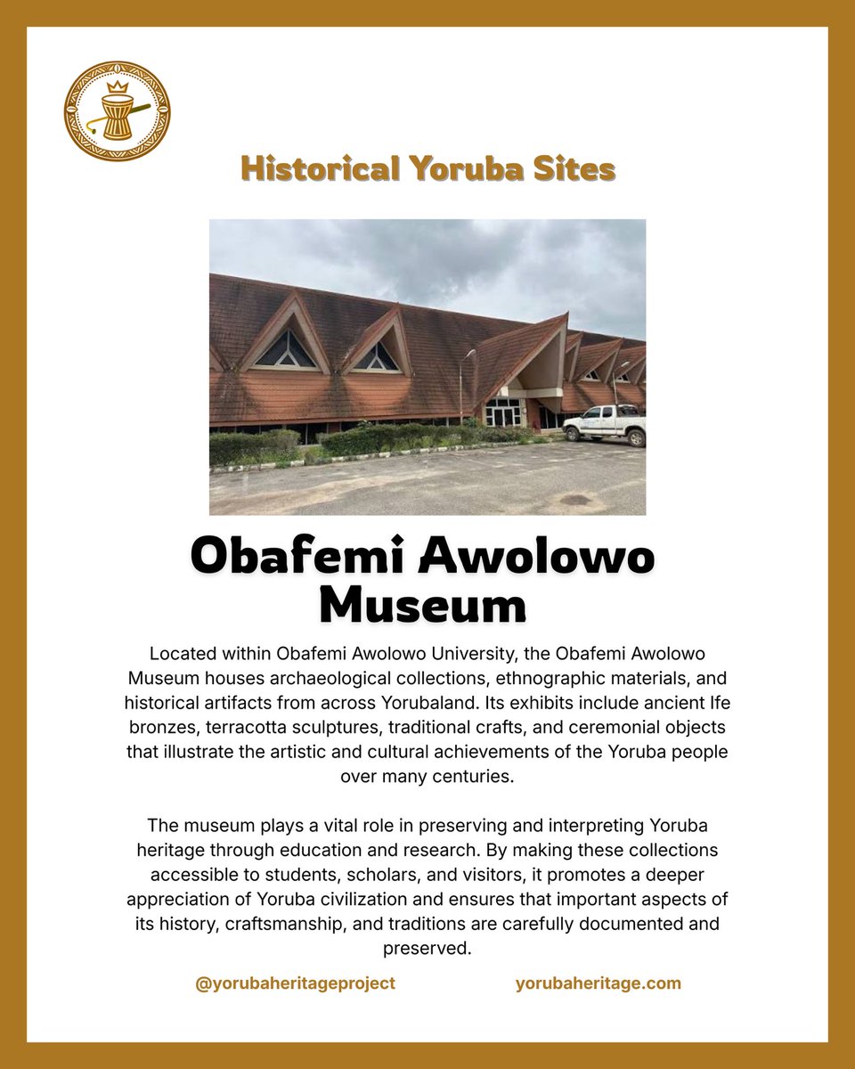 yorubahp's tweet photo. From ancient Ife bronzes to historic terracotta, this museum preserves centuries of unmatched artistic and cultural genius. https://t.co/bkhDpctbBF