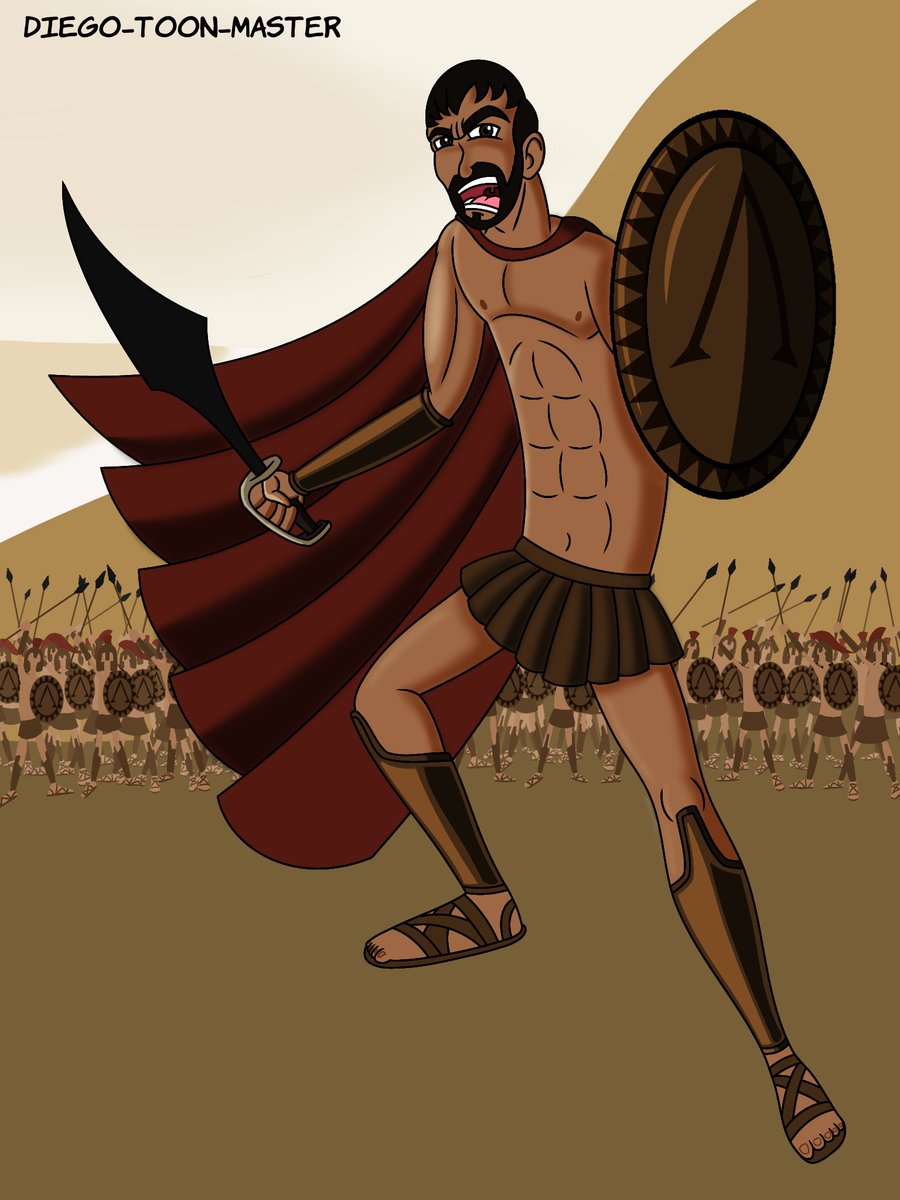 diegotoonmaster's tweet photo. Leonidas I of Sparta who fought in the Thermopylae battle in 480 BC some may know him better for being the protagonist of 300 #thisissparta https://t.co/6drXw9sLNd