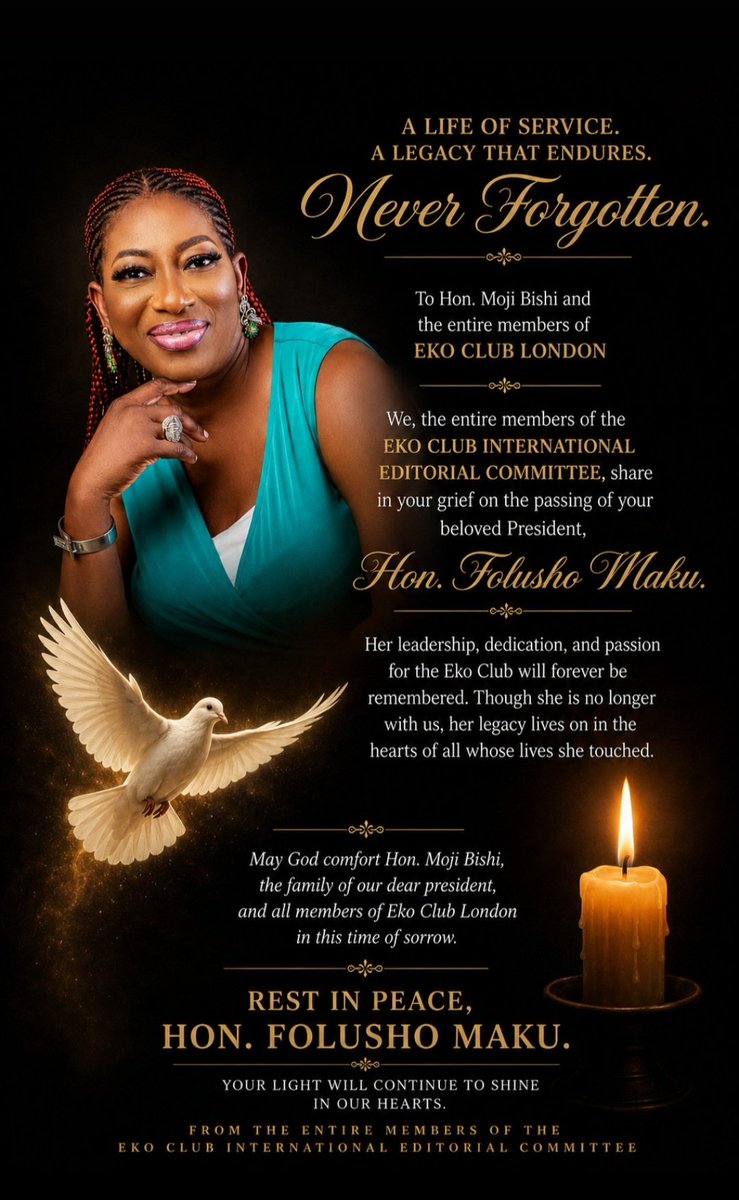 EkoClub_ECI's tweet photo. May her gentle Soul Rest in Peace... https://t.co/2Uq2tgnHEU