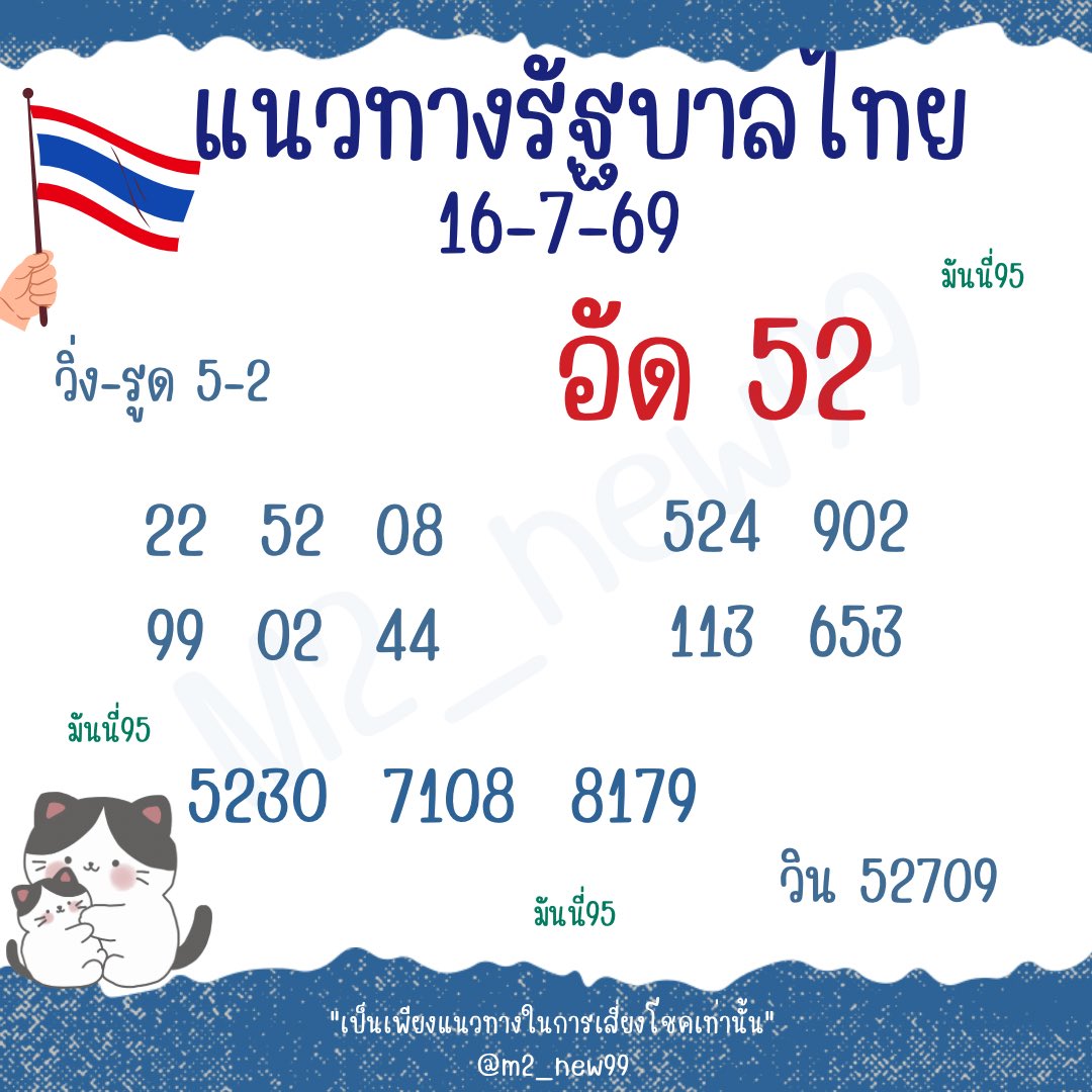 m2_new99's tweet photo. ร.บ.ท  งวด 16/7/69 🇹🇭🇹🇭🇹🇭🇹🇭

กดรีกดใจขอให้ถูกตรงๆ 3 ตัวจ้า 🫶🏻

#หวยรัฐบาลไทย #หวยรัฐบาล #หวยงวดนี้ https://t.co/veqKcyA9DF