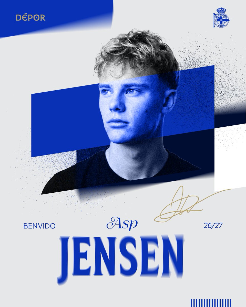 RCDeportivo's tweet photo. ✍️ Jonathan Asp Jensen, novo xogador do Dépor

Benvido, Jonathan!💙 https://t.co/xFPWeBQueW