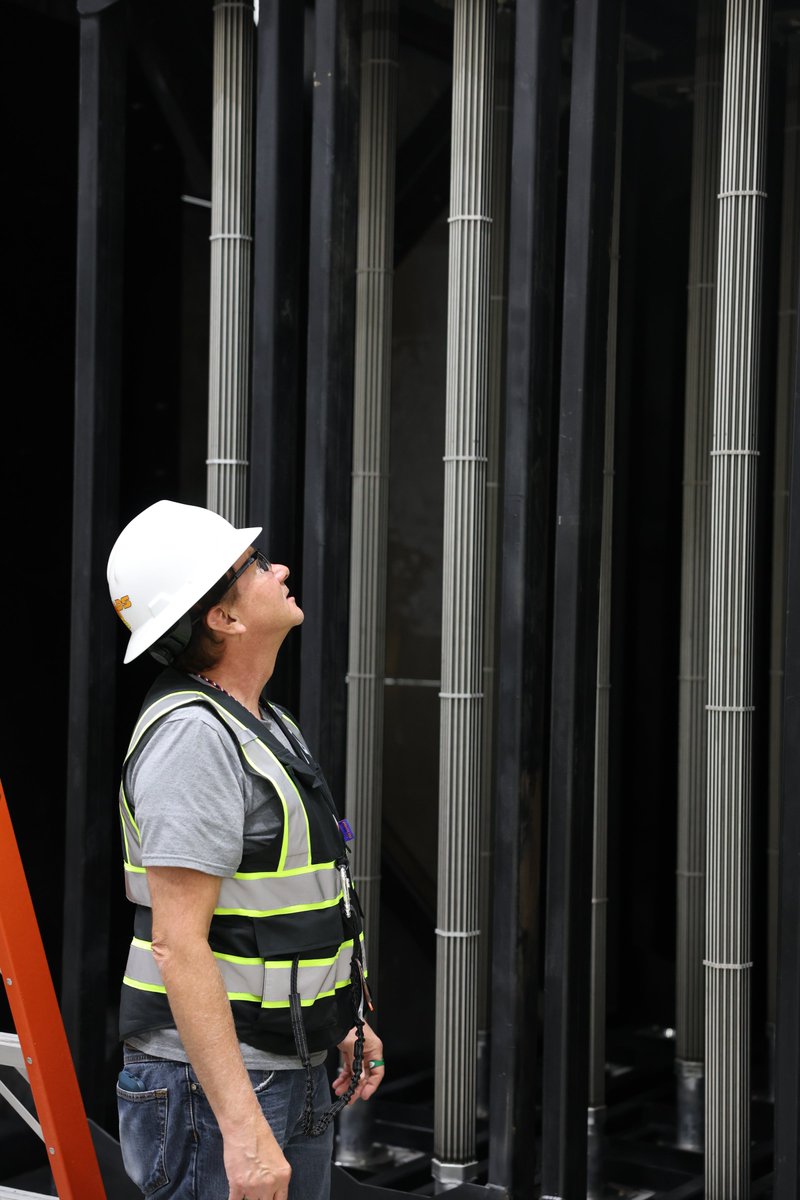 AaloAtomics's tweet photo. Why is it so important to build a full-scale core?

Aalo uniquely built a full-scale core for our Critical Test Reactor: same core geometry, fuel load, materials, and design as Aalo-X, our 10 MWe power plant targeting power operations in 2027.

We did this under two guiding principles:

- Physics validation: neutronics data validates models directly without scaling corrections or assumptions.

- De-risking downstream construction and hardware: all measurements and testing of hardware systems feed straight into Aalo-X.

- These combine to make a full-scale core build the shortest path to commercial deployment, despite higher upfront cost and effort. 

Full-scale zero-power criticality → full-scale, full-power plant → commercial 50 MWe Pod delivered to a customer → scaled Pod deliveries.

This is in line with the guiding Aalo principle of design for manufacturing and rapid commercial deployment.