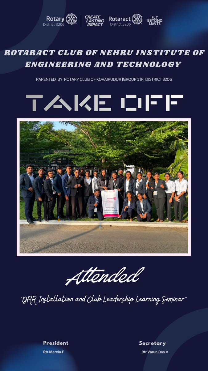 racniet's tweet photo. Learning. Leading. Serving. Proud to have represented NIET at Take Off, the District Rotaract Installation &amp; Leadership Learning Seminar. Ready to put these insights into action! 🚀 #RotaractNIET #TakeOff https://t.co/8sMo9mRXvJ