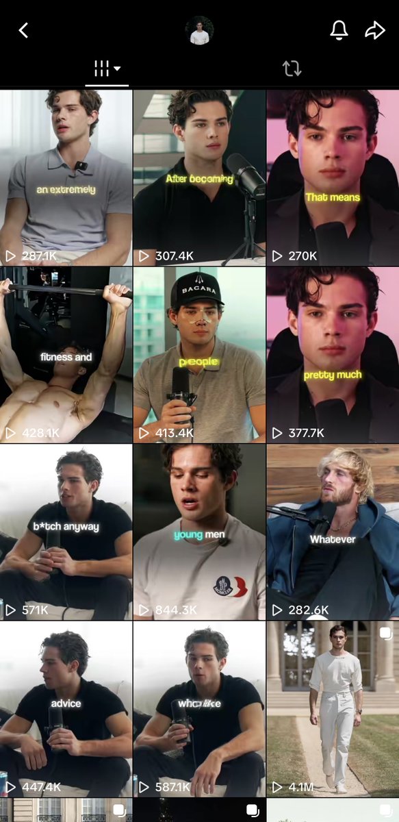 xclipchamp's tweet photo. Clavicular Fans say that he fell off so hard, that even his girlfriend who isn’t even an influencer averages more views / likes than him. 

He gets maximum 600k views and she get on average 1 million views.  

Fans saying that’s Embarrassing. 
What do you think?🫣😂 https://t.co/vThKll0Rf9