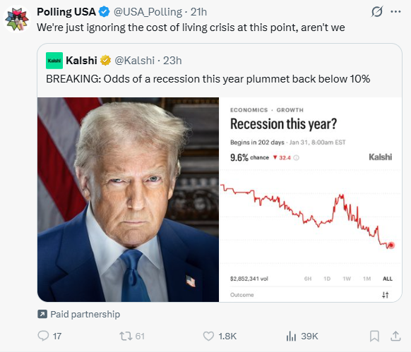 RealAlbanianPat's tweet photo. It's over even Polling USA/Polling Canada is now paid by Kalshi https://t.co/5S83SOq9M7