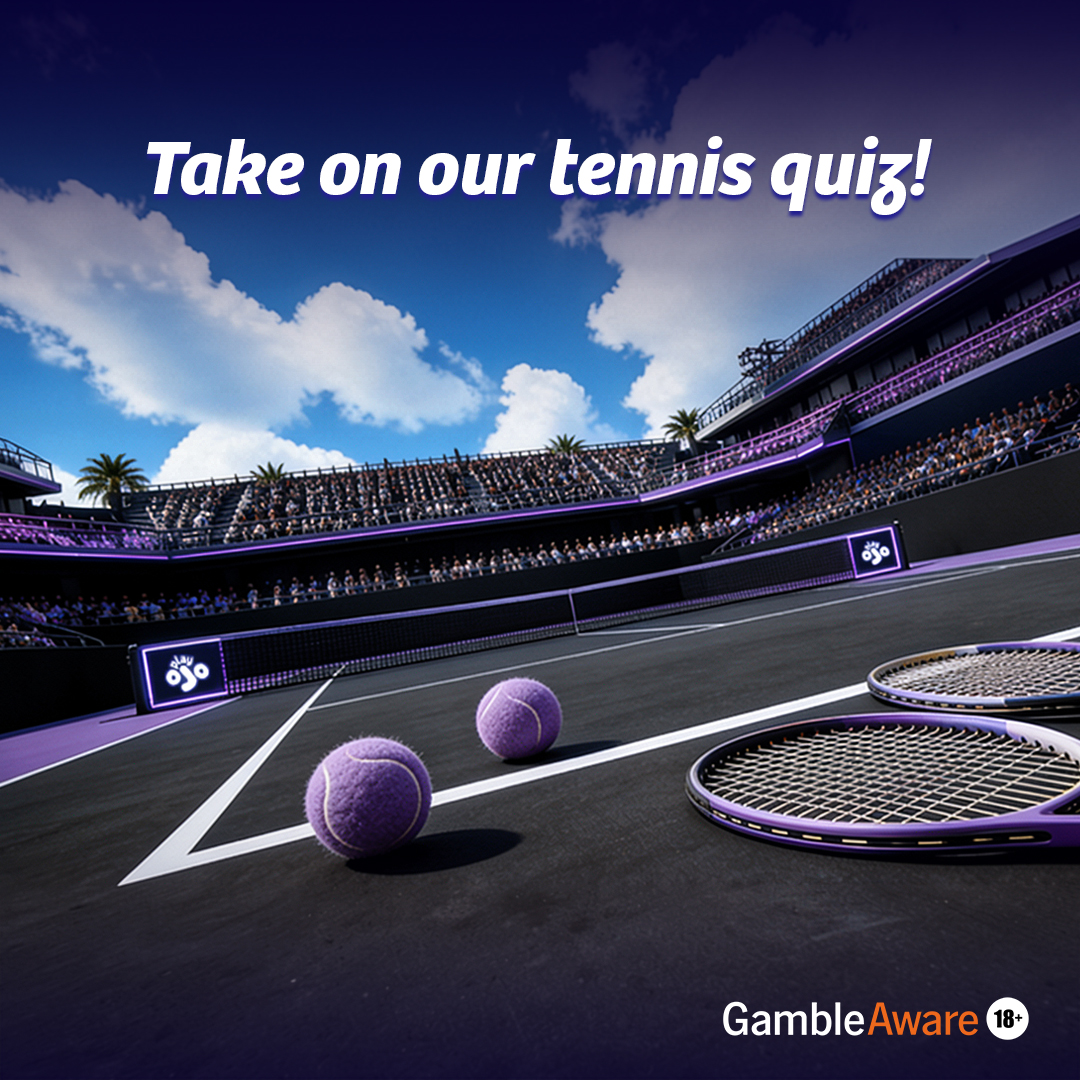 PlayOJO's tweet photo. Can you ace our tennis quiz? Test your knowledge and you could win a £40 Amazon voucher!⁣
Just head to our blog and send us your score for the chance to win 🎾⁣
⁣
_____________⁣⁣
Three randomly selected winners will be announced on 20th July to win a £40 Amazon voucher.⁣
Winners must message us to redeem. Vouchers are not exchangeable for cash.