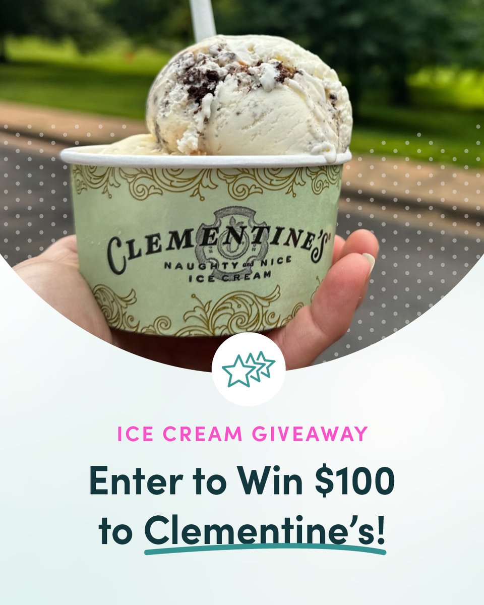 betterwaytobank's tweet photo. We're giving away a $100 gift card to Clementine's so you can enjoy Ice Cream Day with your loved ones on us! To enter:
🍦Like and Share this post
🍦Tag your Friend you're treating to ice cream this weekend
🍦Follow us
✨ This contest ends Friday, 7/17 at Noon.✨ https://t.co/Xc5qoqg6b6