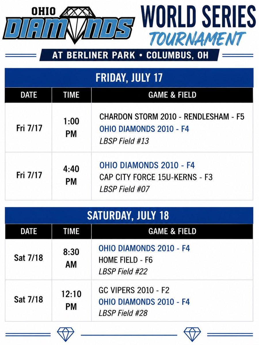 Dani_Lambert_'s tweet photo. This is our schedule for the world series tournament at Berliner I hope to see you there! https://t.co/gEOjl3hKKl