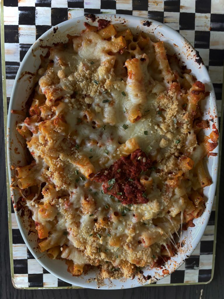 silkbone777's tweet photo. the baked pasta I finished with friends yesterday !! https://t.co/5tvNcu9V7i