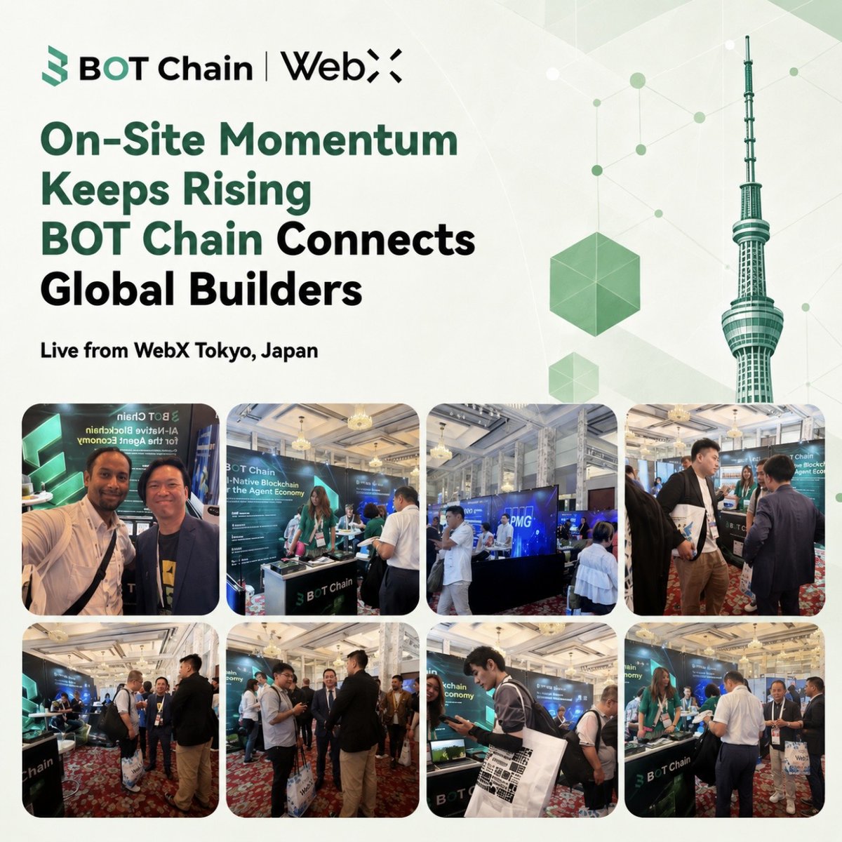 BOTChain_ai's tweet photo. Busy booth. Great conversations.

It’s been an exciting day at WebX 2026 as developers, founders, investors, and ecosystem partners connect with the BOT Chain team to explore what’s next for AI-native blockchain.

Thanks to everyone who stopped by.