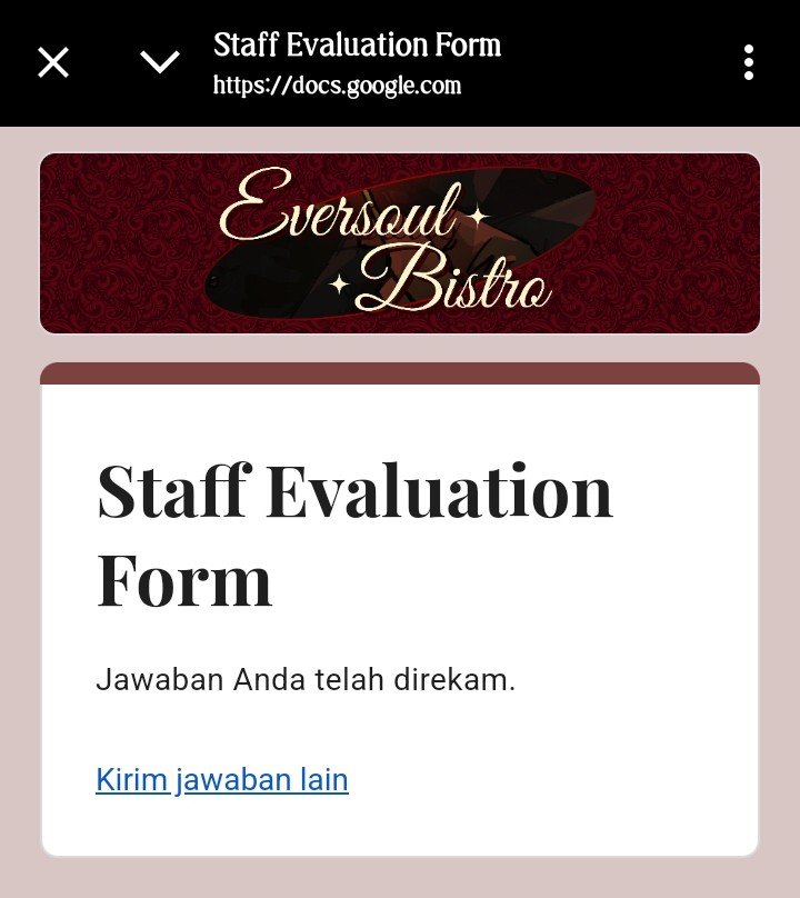 ServerLeclerc's tweet photo. @EversoulBistro Maaf, lupa mengisi hehehe... https://t.co/Z8JksedumK