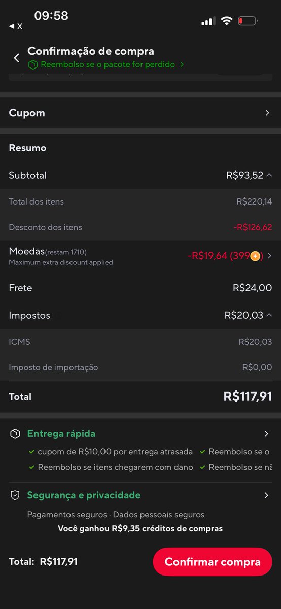 luizpqsim's tweet photo. @LinksBrazil Me ajuda aí adm não consigo aplicar o cupom https://t.co/0uttIn4IH6