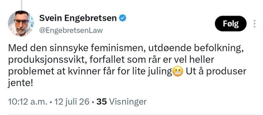 BSinnamoen's tweet photo. @KnutMowinckel Han er jo bare en vanlig konebanker som har Eirik Blodøks som sitt forbilde https://t.co/p2xzzinsSj
