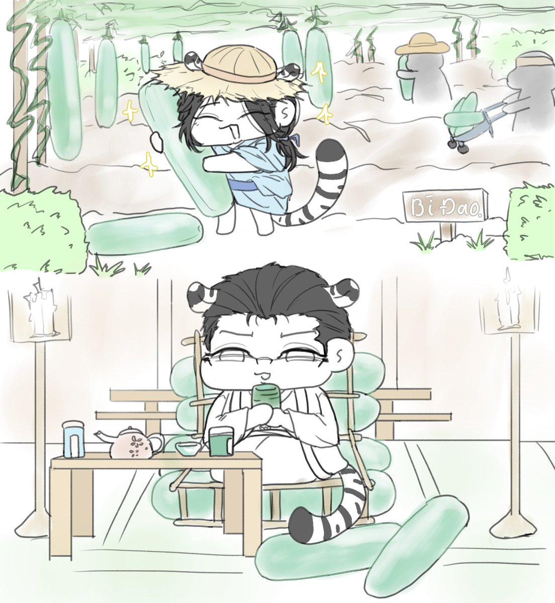 JCp_N17's tweet photo. Bí Đao Giải Nhiệt 🥒✨
🐯+🦊☀️ https://t.co/56YJsFLMjL