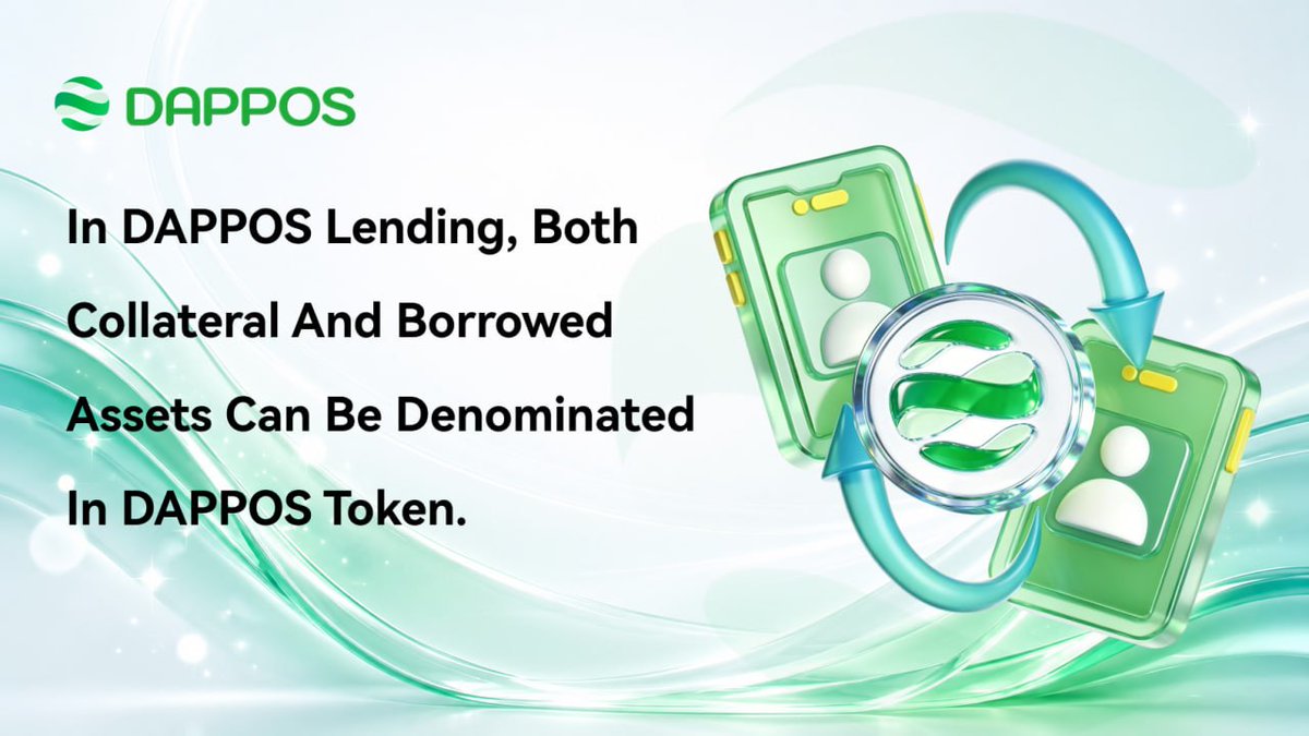 Dapp_Agent's tweet photo. 💰Lending just got smarter.

On DappOS, both collateral AND borrowed assets can be denominated in the DappOS token.📱

📌Unified. Flexible. Native.

That's next-level token utility.💪 https://t.co/yDaUT1QVkP