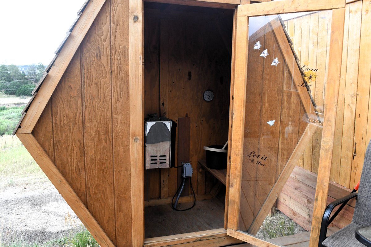 ChrisJeub's tweet photo. Honeycomb just had its best month ever — beat our old venue record. The driver: one sauna addition. Cost ~$40K to build, already clawed back ~20% of that in a single month's gross bookings. Land beats listings. #Glamping #LandDevelopment https://t.co/RKaL5TYOBX