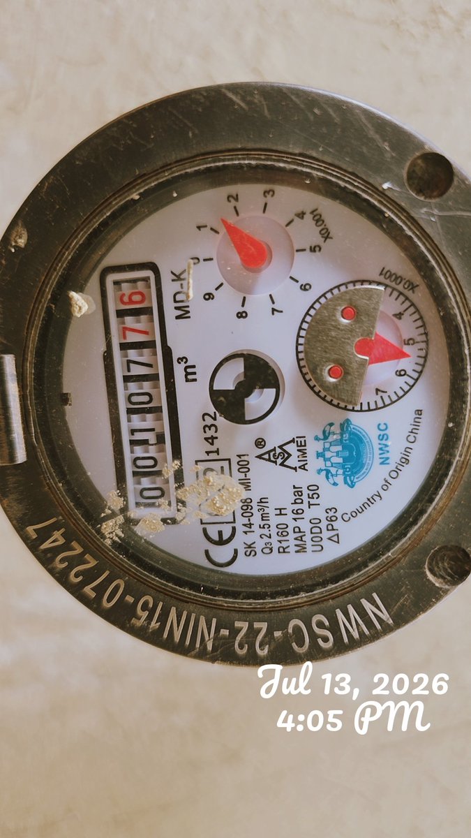 francoB_50's tweet photo. @nwscug Mbarara. You too my metre readings on 11 July 2026 which were 107 yet your invoice is billing at 120 the metre hasnt reached, what type of thuggery is this. Refer to the pix attached and put your books right.
Frank 0772340437 https://t.co/ilaWuuyxyE