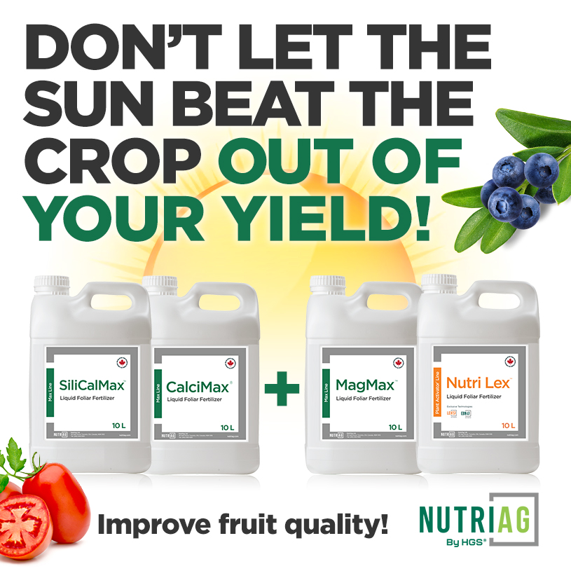 NutriAg's tweet photo. Fruit bulking is underway, and nutrient demand is rising! 🌿

Hot, dry conditions can limit nutrient uptake. Support fruit development with targeted Ca, Si, B &amp; Mg from CalciMax®, SiliCalMax™ &amp; MagMax™ + Nutri Lex™ for efficient nutrient delivery.

#CropNutrition #CdnAg https://t.co/crsz7WXyCG