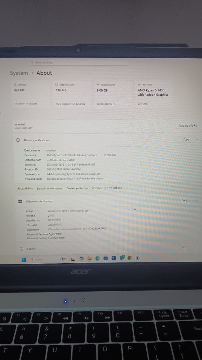littlechickJP's tweet photo. Haloo, temanku lagi jual laptop pribadi dengan umur pemakaian masih 6 bulan. No minus karena jarang dipakai.

Acer Aspire Lite 15 AL15-42P-R50P
Spek:
* AMD Ryzen 5 7430U Radeon Graphics
* RAM 8GB
* SSD  512GB
* Layar 15.6" FHD
* Windows 11 https://t.co/MerxCRHOWp