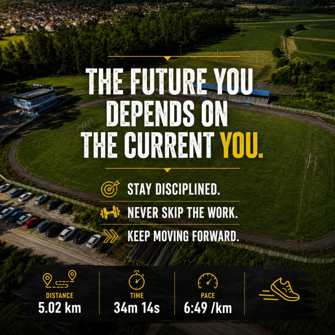 ZLotinja's tweet photo. The future you depends on the current you. Stay Disciplined. Never Skip the Work. Keep Moving Forward. 

#MorningRun #Discipline #Consistency #KeepMovingForward  #5KRun https://t.co/9khIND9xY9