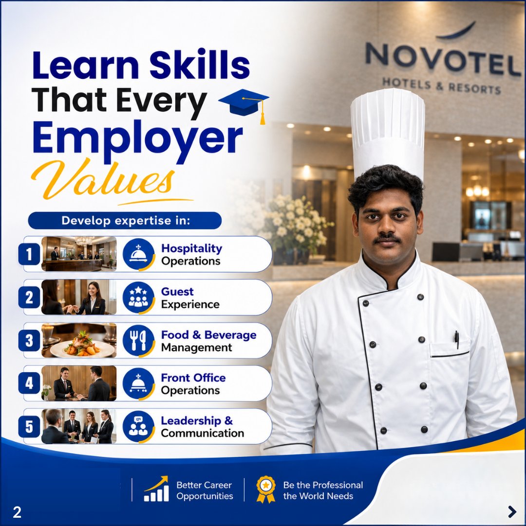 SumedhaIIM's tweet photo. Launch your global hospitality career with Sumedha International Institute! ✈️ International opportunities in luxury resorts, airlines, cruises, and events await.

👉 DM "BHM" to get our course brochure. 
📞 +91 9966 199 883 
🌐 https://t.co/n0HDPdMr5A

#Hospitality #CareerGoals https://t.co/ISPdD6Khdz