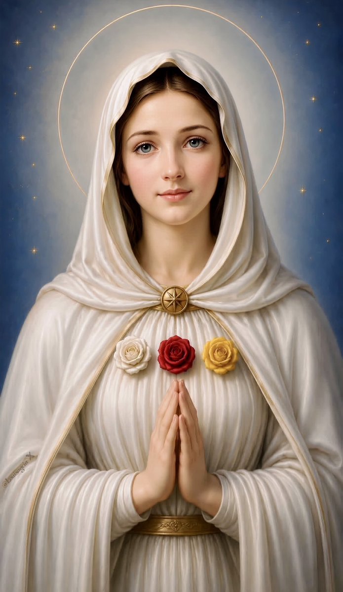 Louisagcia's tweet photo. #𝐒antoral𝐃el𝐃ía 
#𝐒anta𝐌aría𝐑osa𝐌ística 

       𝖤𝗌 𝗎𝗇𝖺 𝖽𝗈𝗇𝖼𝖾𝗅𝗅𝖺 𝗅𝖺 𝗆𝗎𝗃𝖾𝗋 𝗆á𝗌 𝖻𝖾𝗅𝗅𝖺.
               𝐌í𝐬𝐭𝐢𝐜𝐚 𝐌𝐚𝐭𝐞𝐫 𝐄𝐜𝐜𝐥𝐞𝐬𝐢𝐚𝐞.
                  ———◦• ✧ •◦———

                   𝐑 𝐎 𝐒 𝐀   𝐌 Í 𝐒 𝐓 𝐈 𝐂 𝐀 
          (𝖮𝗋𝖺𝖼𝗂ó𝗇, 𝗌𝖺𝖼𝗋𝗂𝖿𝗂𝖼𝗂𝗈 𝗒 𝗉𝖾𝗇𝗂𝗍𝖾𝗇𝖼𝗂𝖺)

🌸.•𝐌𝐚𝐫í𝐚 𝐑𝐨𝐬𝐚 𝐌í𝐬𝐭𝐢𝐜𝐚,
 Flor celestial de belleza  y gracia, Madre
   amorosa que te muestras con las tres
rosas de oración, sacrificio y reparación,
          yo te venero y te amo con todo
                             mi corazón.
                  𝑅𝑜𝑠𝑎 𝑏𝑙𝑎𝑛𝑐𝑎 𝑑𝑒 𝑝𝑢𝑟𝑒𝑧𝑎,
purifica mi alma y hazla digna de tu Hijo.
               𝑅𝑜𝑠𝑎 𝑟𝑜𝑗𝑎 𝑑𝑒 𝑑𝑜𝑙𝑜𝑟 𝑦 𝑎𝑚𝑜𝑟,
ayúdame a aceptar las cruces de la vida
                con paciencia y entrega.
                   𝑅𝑜𝑠𝑎 𝑑𝑜𝑟𝑎𝑑𝑎 𝑑𝑒 𝑔𝑙𝑜𝑟𝑖𝑎,
 ilumina mi camino para que viva siempre
                  en la presencia de Dios.

        Madre de la Iglesia y Reina de las
   vocaciones, protege a los sacerdotes,
                religiosos y consagrados.
  Consuela a los que sufren, convierte a
los pecadores y derrama sobre el mundo
                entero tu Hora de Gracia.
 En este día tan especial, te consagro mi
           vida, mis alegrías y mis penas.

   Intercede por mí ante Jesús, para que,
como tú, yo sea una rosa que perfuma el
     mundo con el aroma de la santidad.

🌸.•𝐌𝐚𝐫í𝐚 𝐑𝐨𝐬𝐚 𝐌í𝐬𝐭𝐢𝐜𝐚,
   ruega por nosotros ahora y en la hora
                      de nuestra muerte.
                  ———◦• ✧ •◦———
                                                          ⚘️.•𝐀𝐌é𝐍•.⚘️

🌸.• 𝖳𝗈𝗍𝗎𝗌 𝖳𝗎𝗎𝗌 𝖬𝖺𝗋𝗂𝖺 ~ 𝖨𝖾𝗌𝗎𝗌 •.🌸
          [𝖮𝗋𝗂𝗀𝗂𝗇𝖺𝗅 𝖼𝗈𝗇𝗍𝖾𝗇𝗍 𝖻𝗒 @𝗅𝗈𝗎𝗂𝗌𝖺𝗀𝖼𝗂𝖺]