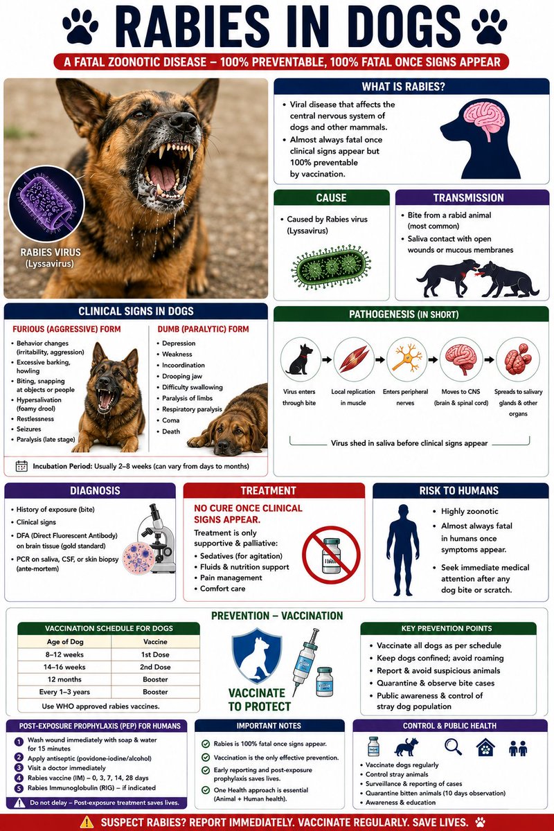 Bilalkhanacb's tweet photo. Rabies is 100% fatal after symptoms—but 100% preventable with vaccination. 

#Vaccinate #OneHealth
#OICinPakistan2026 https://t.co/9AZn13OV2d