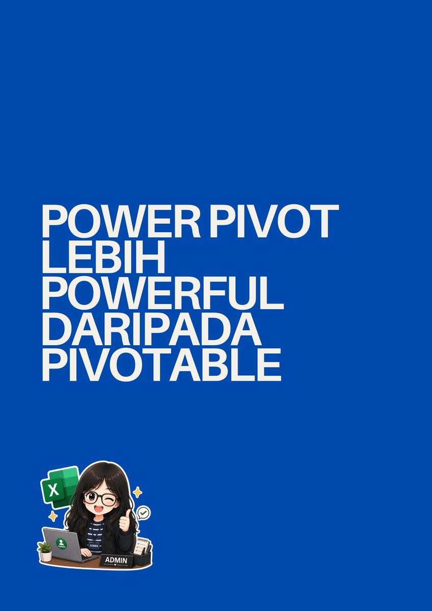 americanona02's tweet photo. Mau analisis data lebih mudah?. Gunakan Power Pivot untuk menghubungkan tabel dan mengolah data dalam jumlah besar. Contohnya ada dibawah yaaa. Semoga bermanfaat 😍😍 https://t.co/HN4pDKnTig