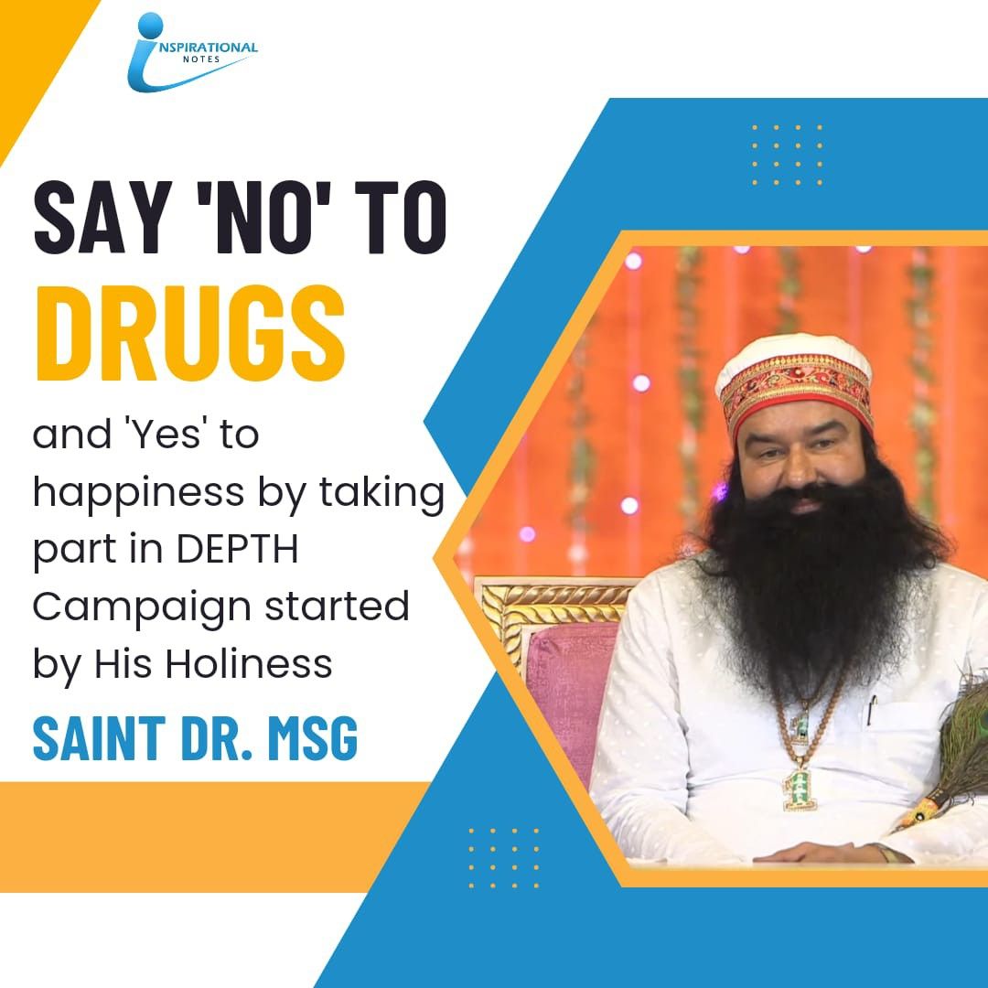 DollyPal96256's tweet photo. नशा नास की निशानी है जिसे करने से केवल कमजोरी आती है Saint Dr.GurmeetRam Rahim Ji Insan कहते हैं यदि नशा ही करना है तो राम के नाम का करो जिसके जाप से आत्मिक शांति भी आएगी और आत्म बल भी बढ़ेगा और अपने निज मुकाम तक पहुंच सकेंगे।
#QuitAddiction   #SayNoToDrugs  #healthylifestyle https://t.co/c5UvyaMNWj