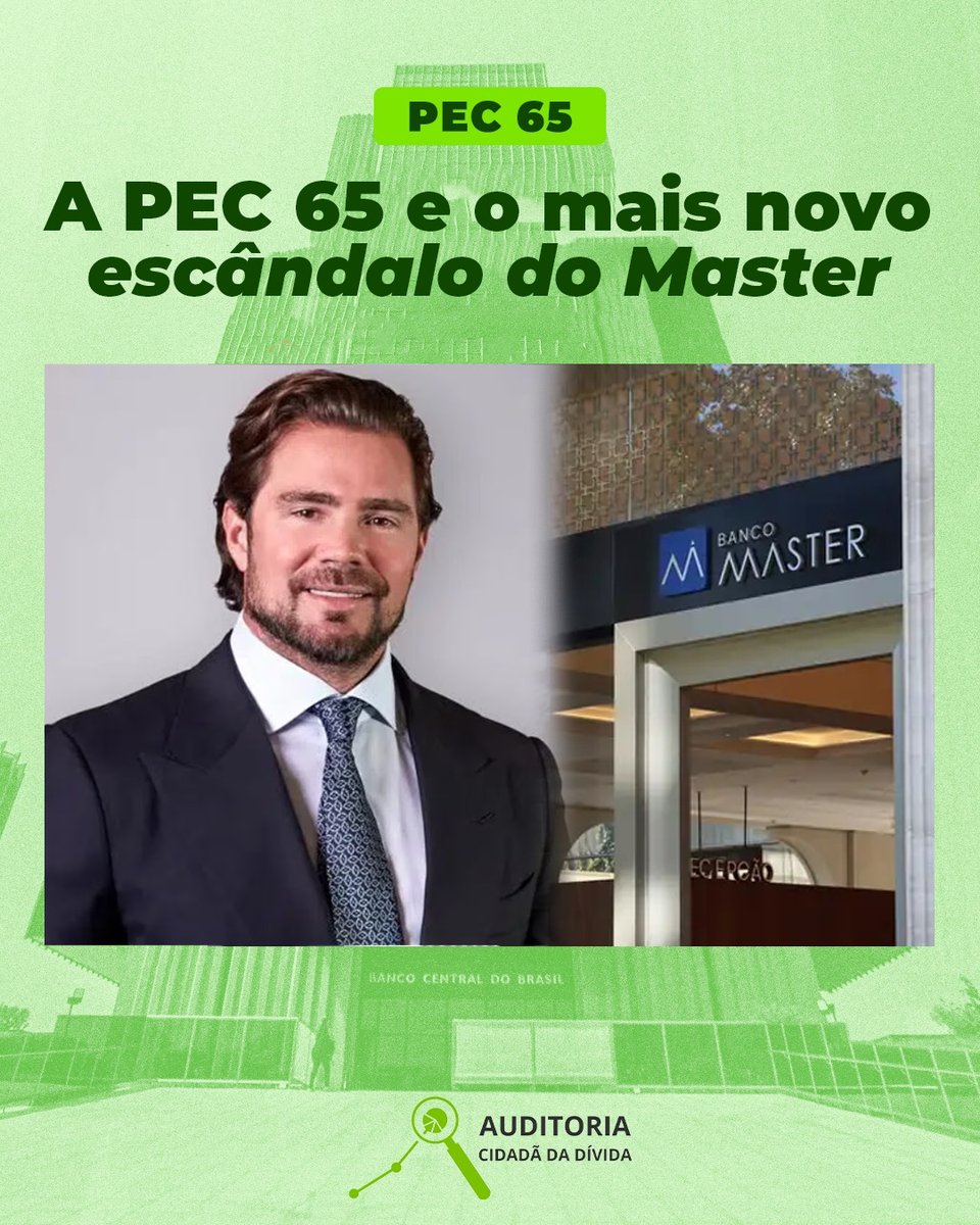 AuditoriaCidada's tweet photo. A PEC 65 e o mais novo escândalo do Master
https://t.co/FSKWu6O5ls https://t.co/FJo1Rr1tvS
