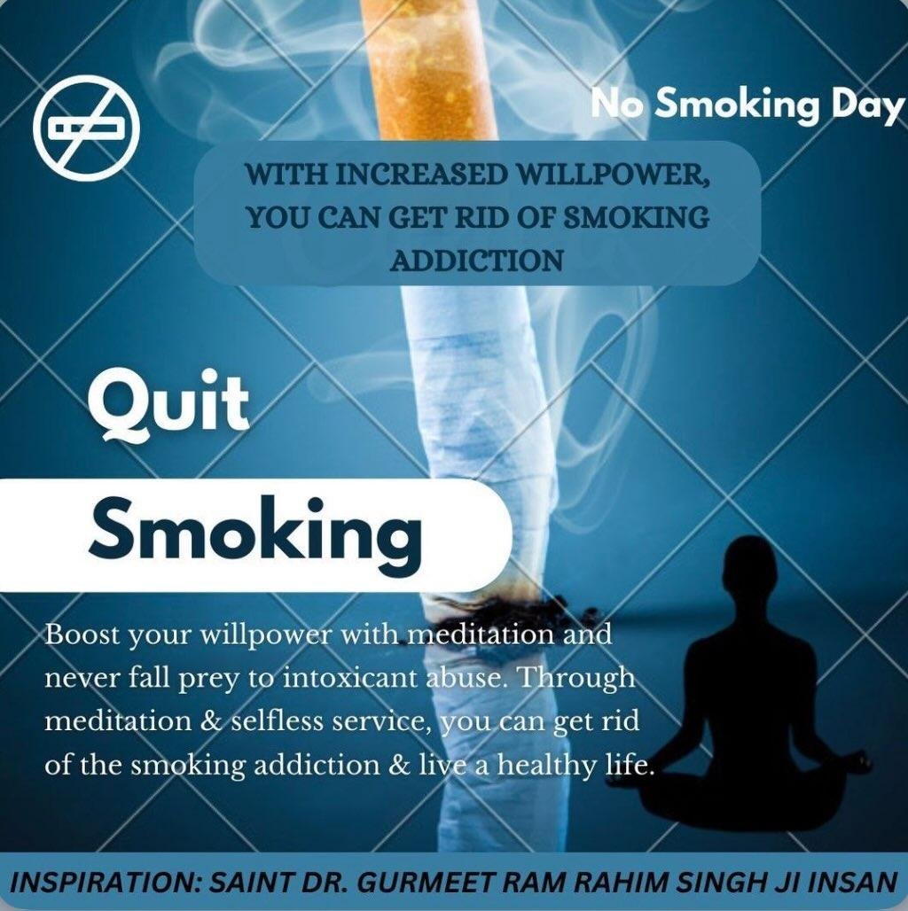 Nehainsan25's tweet photo. Drug addiction has a devastating impact on life,but through the #DepthCampaign initiated by aintGurmeetRamRahimJi,youcan overcome addiction by practicing meditation. By chanting God's name,your confidence grows, making it easier tobreak free from the habit of drugs.#QuitAddiction https://t.co/P2HtGK7jpT