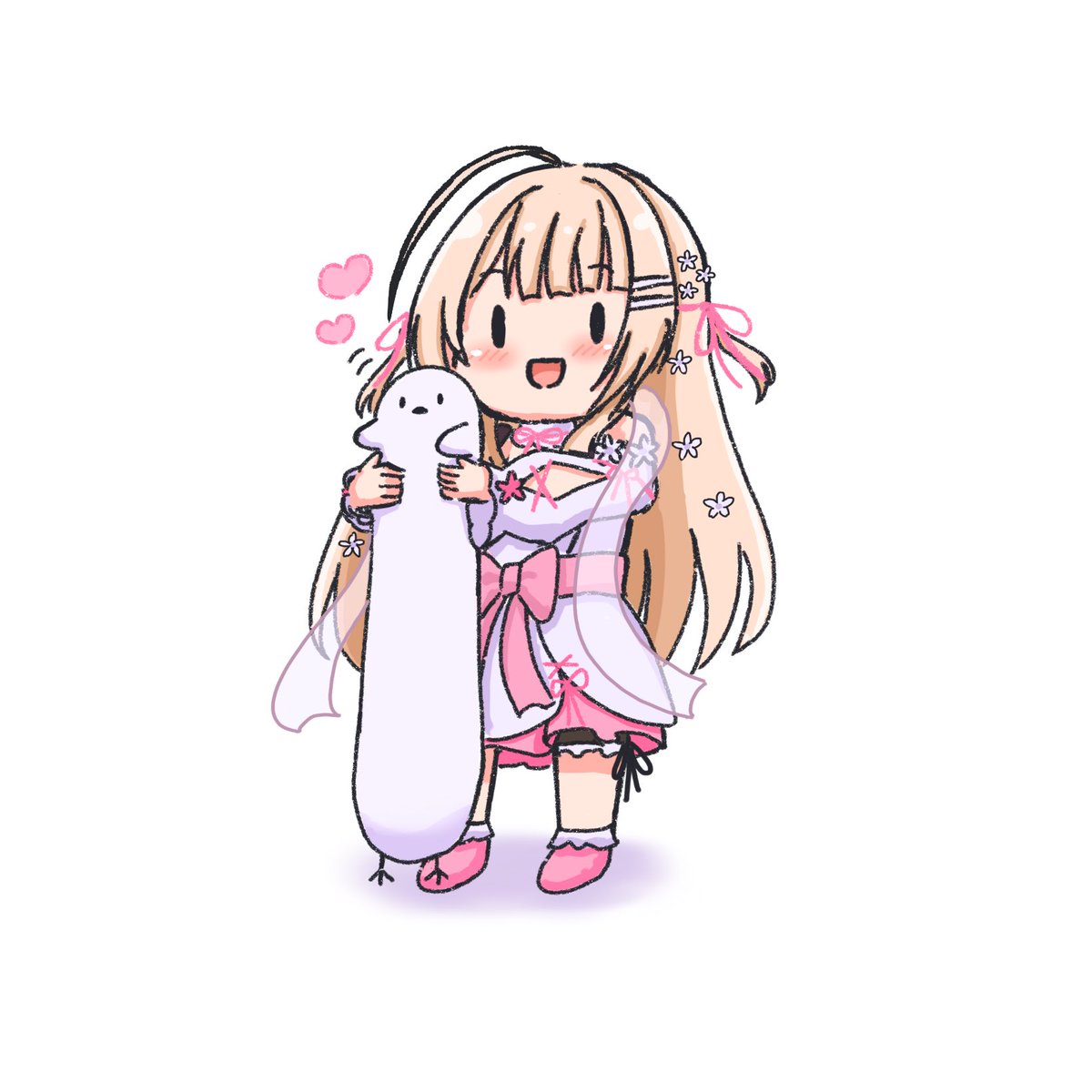 Full-scale illustration vs Chibi #みんなのデフォ絵と等身絵の比較が