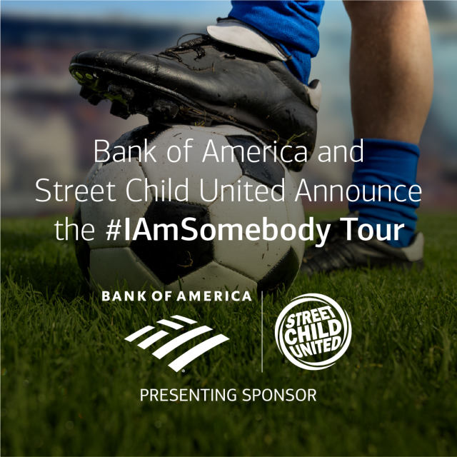 mukesh_batra's tweet photo. Such a powerful partnership – @BankofAmerica is teaming up with @StreetChildUtd to bring the #IAmSomebody Tour to life, using the power of sport to empower Young Leaders across North America and the world. ⚽ https://t.co/Oser4cJFgT https://t.co/VX38hoK8fx