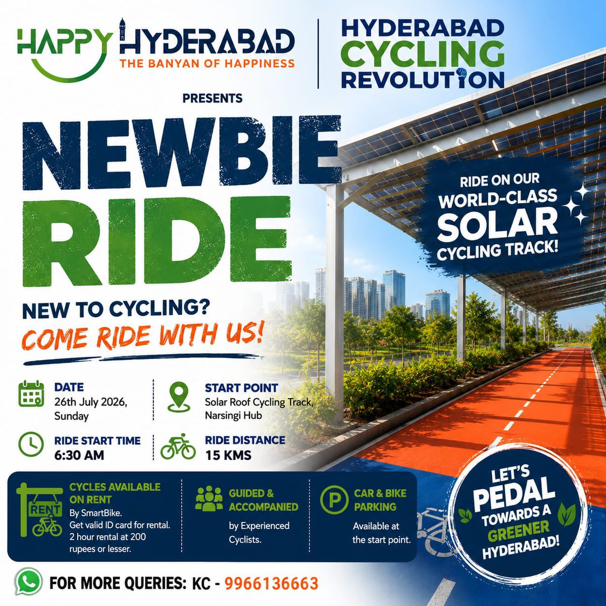 Ravi_1836's tweet photo. 🚴‍♂️🚴
Hyderabad Cycling community Newbie Cycling Ride by @skc2090 Mr Krishna Chaitanya https://t.co/YPZ1wkTZtk