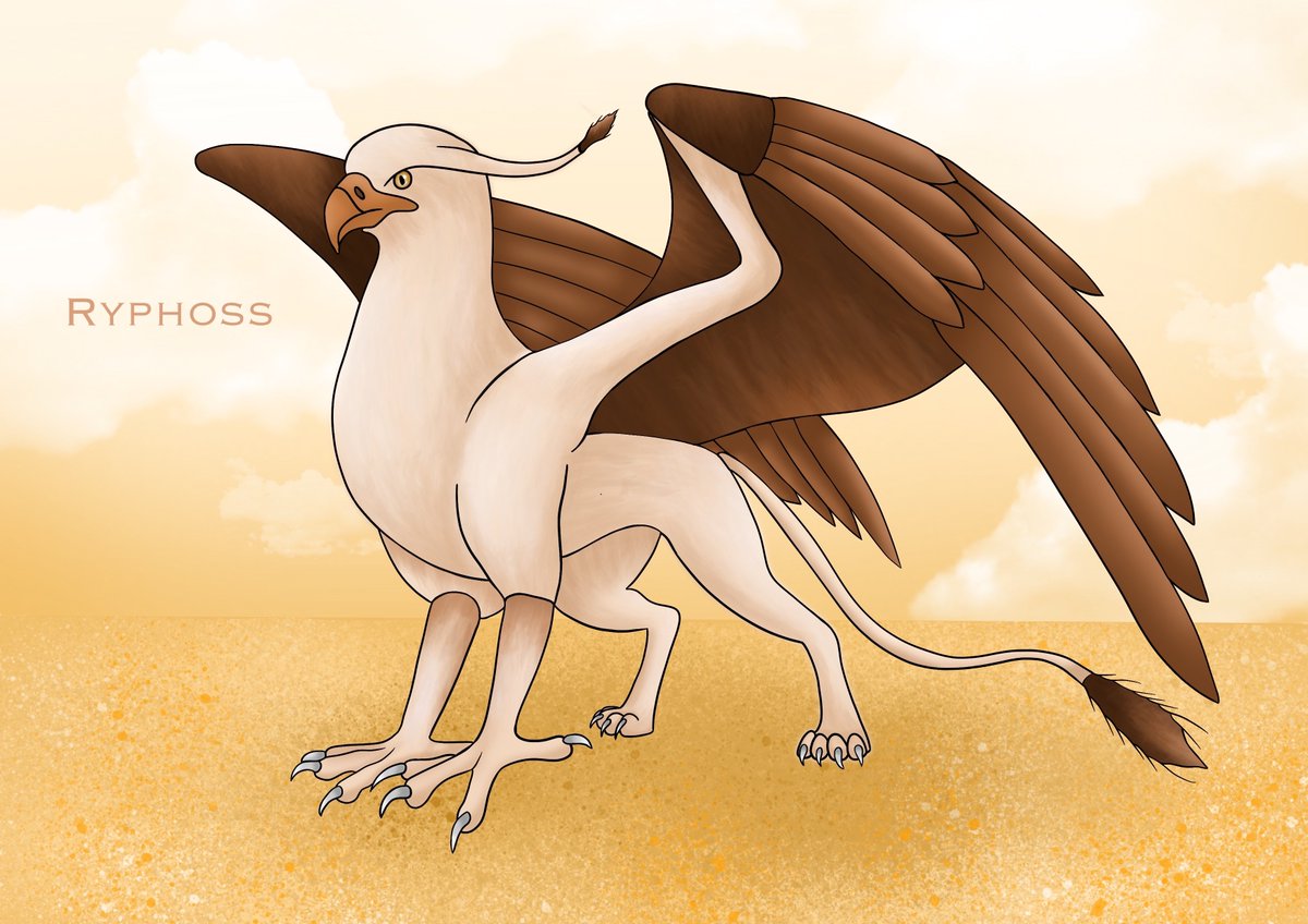 vethirion's tweet photo. Someone Sunday #24

- Name: Ryphoss
- Pronouns: RIH-foss
- Occupation: Keeper, Guardian
- Continent: Atheirdin
- Species: Gryphon
- Known for: Protecting and guarding the Deurisian Pit, a sinkhole in Quondam. He stop people from getting too close and rescues them if they fall in. https://t.co/5sFY2UyyvW