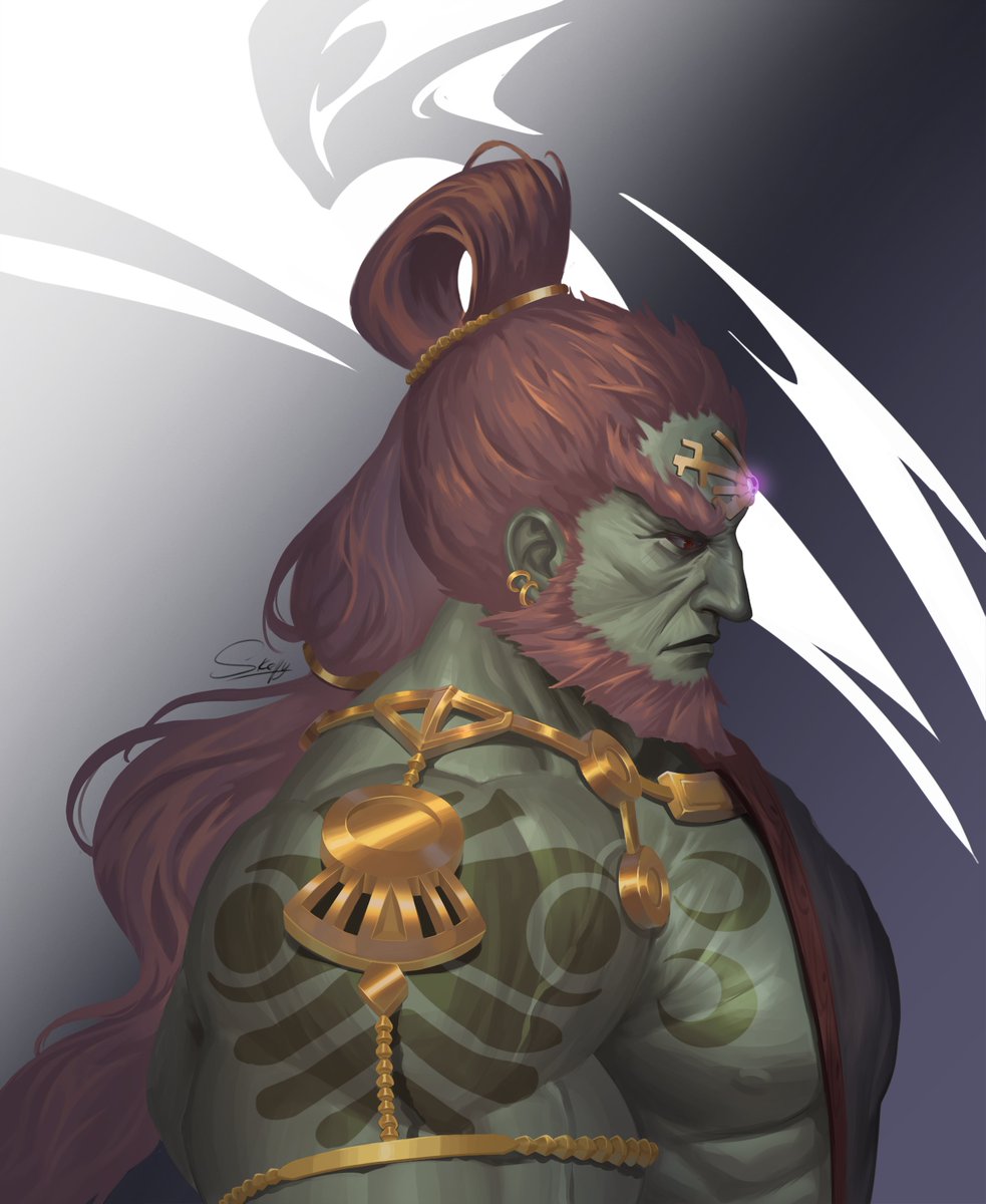 ske_py's tweet photo. Ganon 
This is the first time I've tried to depict a man's face with wrinkles and a beard (although only half of the face, haha)
Hope you like it
#Ganon #Zelda https://t.co/ivtfL1awXM