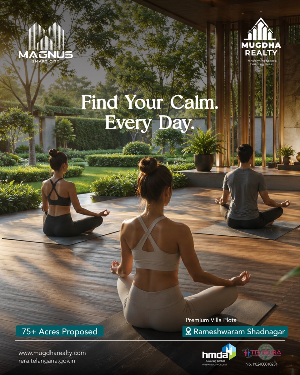 MugdhaRealty's tweet photo. Imagine starting every morning with fresh air, quiet surroundings, and a moment just for yourself. That's the kind of life waiting for you at Magnus Smart City.

#MagnusSmartCity #MugdhaRealty #PremiumVillaPlots #VillaPlots #Shadnagar #RameshwaramShadnagar https://t.co/6Vdiohduxv