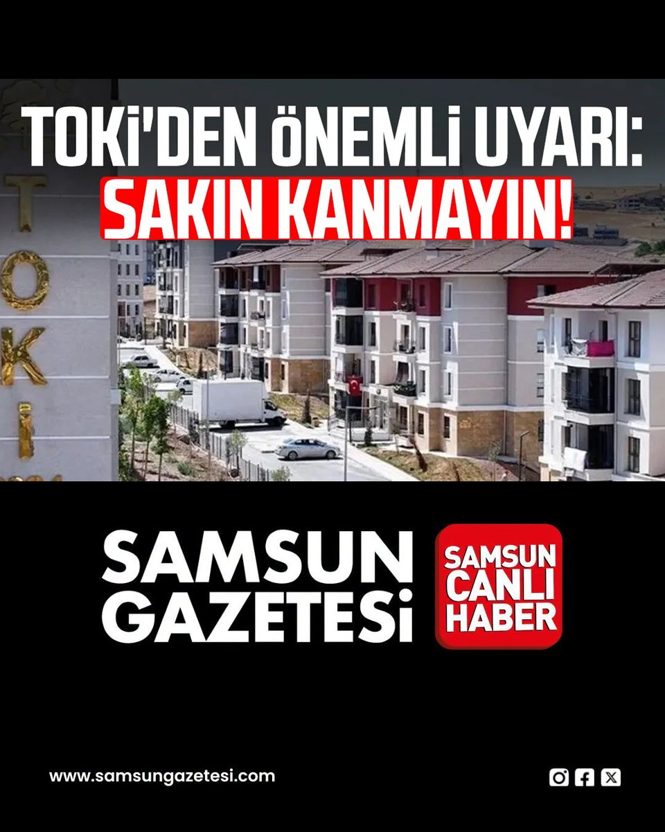 Samsungazetesi's tweet photo. TOKİ'den önemli uyarı: Sakın kanmayın! ⚠️🏠
📰 Detaylar:
https://t.co/mEJTcDxbfc
#TOKİ #Dolandırıcılık #Uyarı #Konut #Samsun #SamsunHaber #SamsunGazetesi 🚨🏠 https://t.co/2rOA2Rm2lw