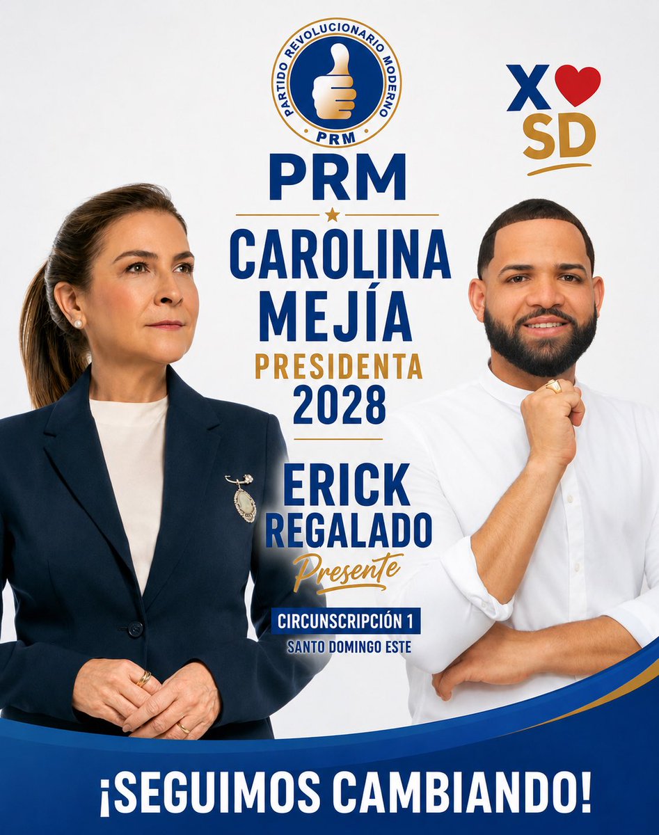 erickregalado02's tweet photo. Mi respaldo es para Carolina Mejía porque creo en el liderazgo que escucha, trabaja y da resultados. Le deseo que Dios continúe fortaleciendo su sabiduría y su compromiso con la República Dominicana. Que el futuro le depare grandes oportunidades para seguir sirviendo al país. ❤️ https://t.co/afsxKACWSz