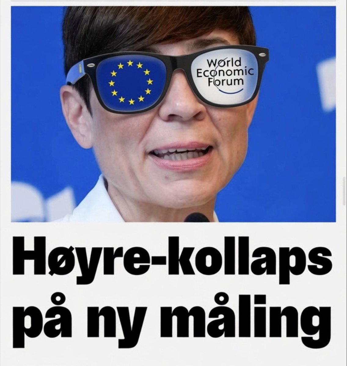embrikAslaksen's tweet photo. Globalistisk høyreparti har stø kurs mot avgrunnen https://t.co/xXYiJLDODv