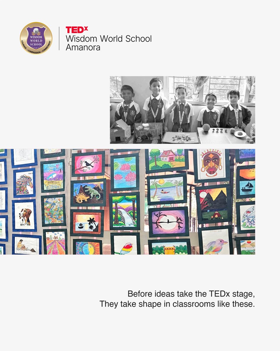 WorldPune's tweet photo. Every great idea starts with curiosity. 💡
Our Science, Robotics & Art Exhibition celebrated creativity, persistence, and exploration—reminding us that impact begins long before the spotlight. ✨
#TEDxWisdomWorldSchool #IntentToImpact https://t.co/JS8Awi0s2I
