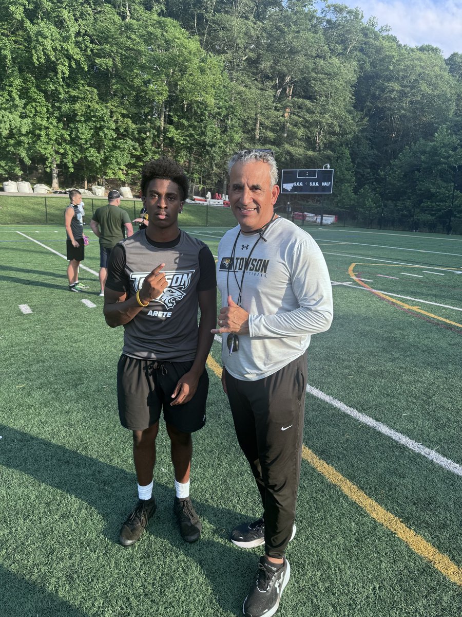 bobbyr3grind's tweet photo. Had great experience at the @Towson_FB camp this past weekend. Thank you @vscwintoday the Corners coach for encouraging me. @CoachG_Calhoun https://t.co/BUldWU7PCI