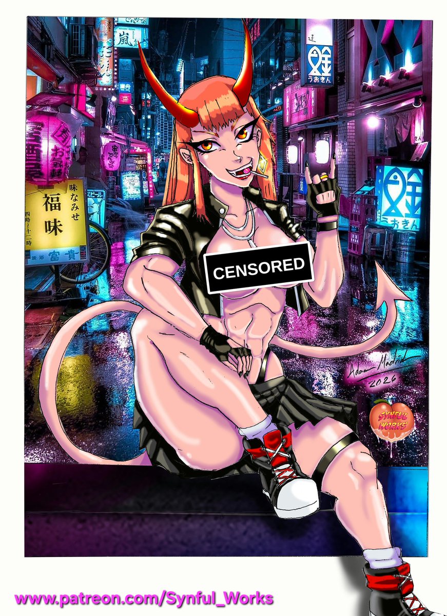 SynfulWorks's tweet photo. This is based on the amazing artwork of @redztylish the OC known as Zoe!! #originalcharacter #NoAI #fanart #digitalartwork #arttrade #Succubus #Sexy #Hentai #Lewd 
This OC belongs to
Tag: @redztylish  follow this absolutely wonderful talented artist more amazing artwork https://t.co/zqdFo23QYe