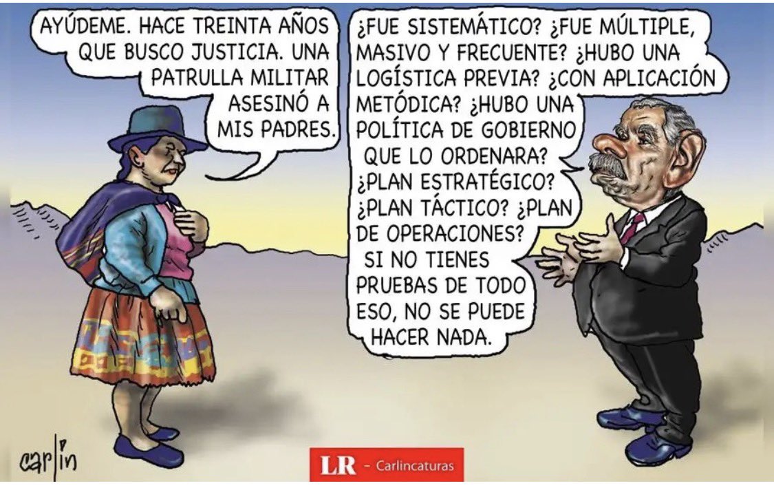 Frospigliosi's tweet photo. La mafia caviar/comunista continúa con su campaña de mentiras. Pretenden hacer creer que lo que ocurrió en 1980-2000, no fue una violenta insurrección armada terrorista, sino una masacre de indefensos civiles asesinados por militares y policías. Los terroristas y sus herederos deben ser desenmascarados