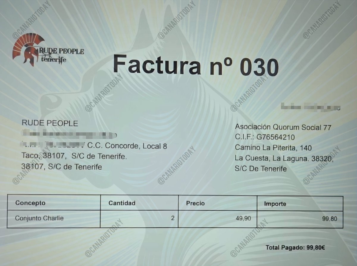 CanarioToday's tweet photo. 🚨 El Gobierno de Canarias destina dinero público para que las ONG financien a los MENAs entradas de boxeo, cuotas de gimnasio y ropa para practicar deportes de contacto.

➡️ Facturas de la ONG Quorum Social 77 que reflejan algunos de estos pagos, con un coste de 1.806 €. https://t.co/xeQR7A1R40