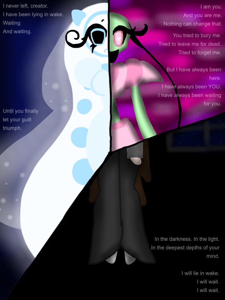 Vanity_M00n's tweet photo. //TW: Implied s*icide!! EXESona Lore!!
“I will lie in wake. I will wait. I will wait.”
#jsab #justshapesandbeats #exeoc #invaderzim #iztwt https://t.co/AVzhsfEsvy