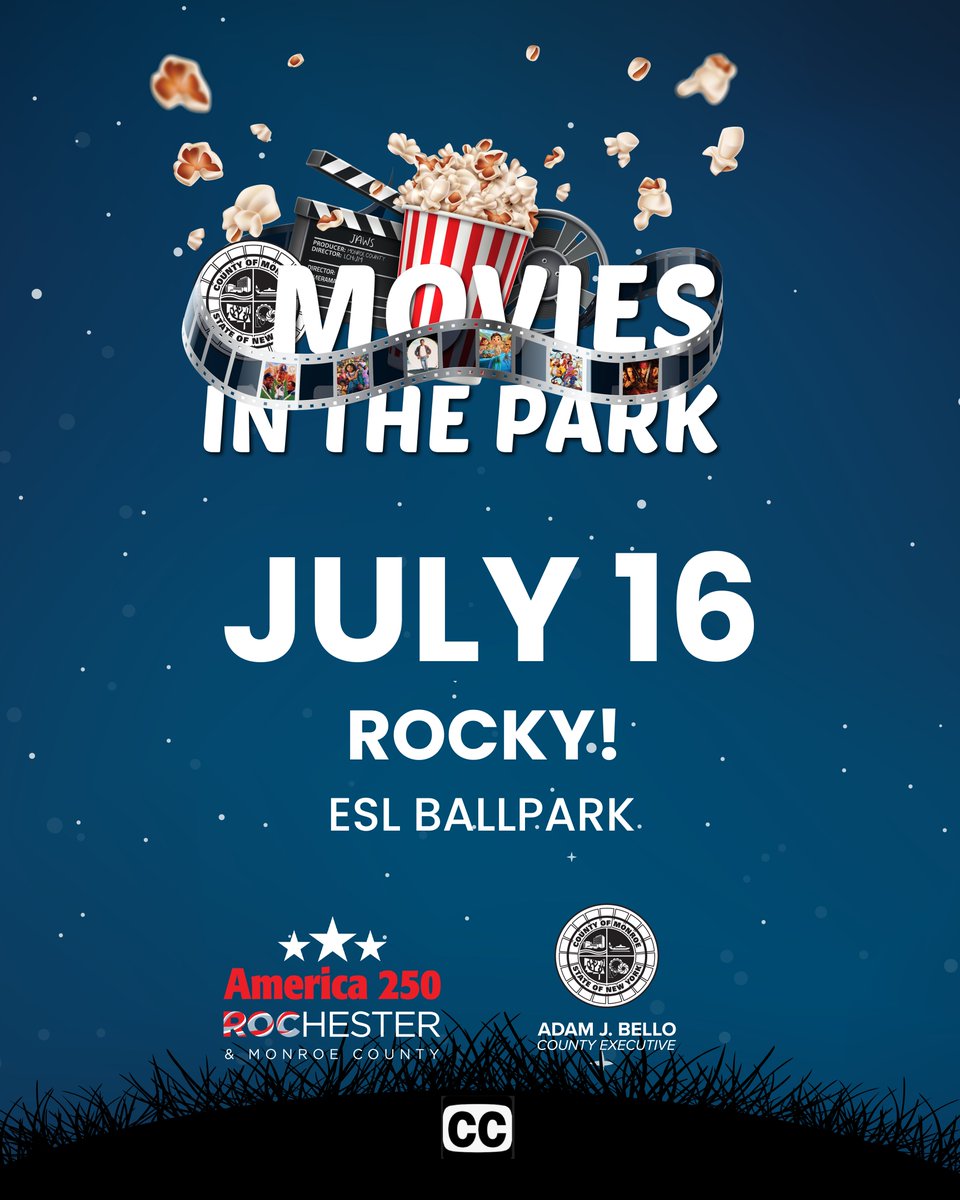 RocRedWings's tweet photo. 🥊🐎 One of the greatest sports movies of all time is coming to ESL Ballpark.

Join us on July 16 for a special Movies in the Park showing of Rocky as we celebrate America's 250th Anniversary.

🍿 Free Admission
🎬 Rocky
📍 ESL Ballpark https://t.co/MJZxdZkBNA